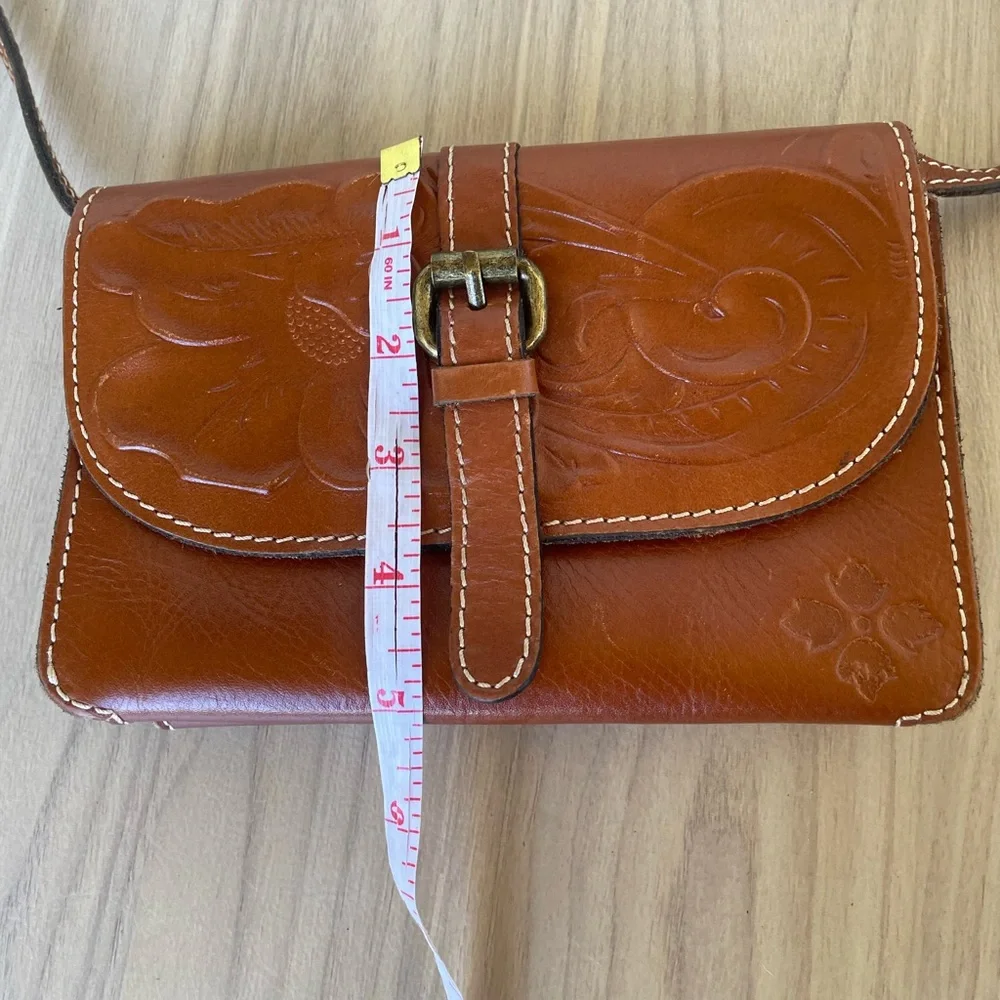 Patricia Nash Tan Leather Crossbody Bag